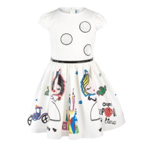 Girls Cute Cartoon Pattern Casual Dress