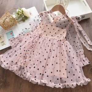 Girls Cute Polka Dot Tulle Dress