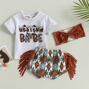 Kids Baby Girls Casual Cute Letters Print Short Sleeve Round Neck T-Shirt Shorts Set