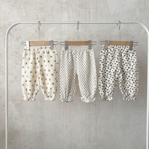 Kids Baby Girls Casual Cute Rib-Knit Corduroy Pants