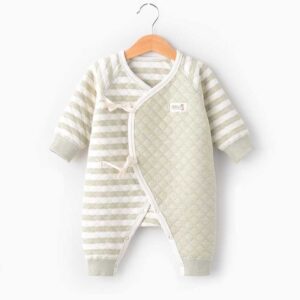 Kids Baby Boys Girls Casual Cute Stripe Long Sleeve Round Neck Bodysuit