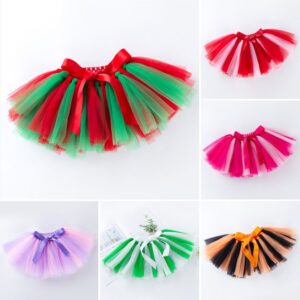Kids Baby Girls Casual Cute Bow Multicolor Mesh Festival Party Tutu Princess Skirt