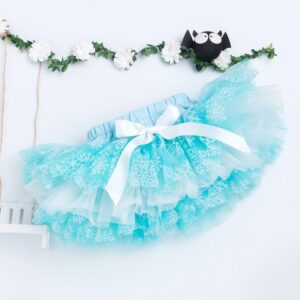 Kids Baby Girls Casual Cute Snowflake Pattern Mesh Festival Party Tutu Princess Skirt