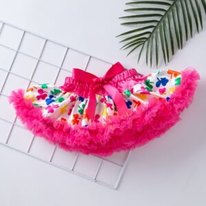 Kids Baby Girls Casual Cute Bow Multicolor Mesh Party Tutu Princess Skirt