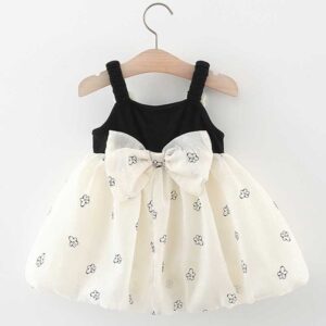 Kids Baby Girls Casual Cute Bow Floral Cami Dress