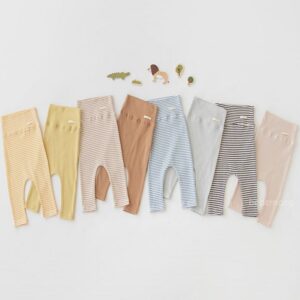 Kids Baby Boys Girls Casual Cute Basic All-Match Stripe Leggings Pants