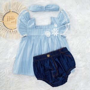 Kids Baby Girls Casual Cute Tiny Flower Print Sleeveless U Neck Dress Shorts Set