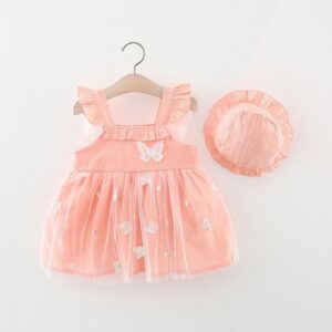 Kids Baby Girls Summer Casual Cute Butterfly Wings Sleeveless U Neck Dress