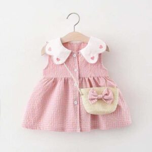Kids Baby Girls Casual Cute Playe Sleeveless Ruffled Dress