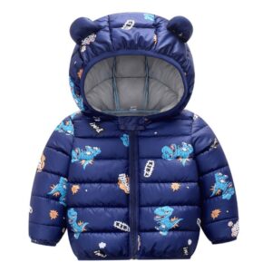 Kids Cute Animal Printed Hoodied Coat