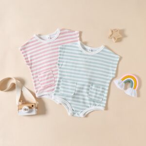 Baby Girls Boys Stripe Sleeveless Romper