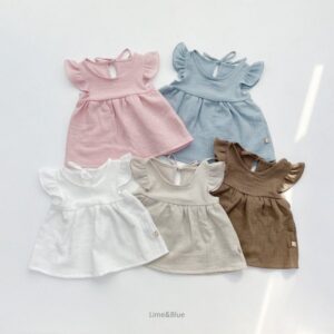 Kids Baby Girls Spring Autumn Fashion Casual Solid Color Dress Shorts Set