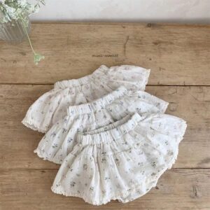 Baby Girls Fashion Cute Floral Cotton Middle Waist Shorts Skirts