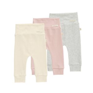 Kids Baby Unisex Spring Autumn Cute Casual Cotton Solid Color High Waist Trousers