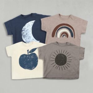 Toddlers Newborn Baby Fashion Boys Girls Casual Basic Short Sleeve Cartoon Fruit Print T-Shirt