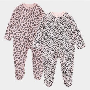 Toddlers Newborn Baby Fashion Girls Casual Long Sleeve Pink Leopard Print Jumpsuit