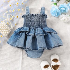 Kids Baby Girl Fashion Sling Denim Dress