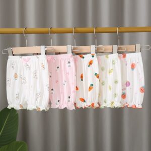 Toddlers Newborn Baby Fashion Girls Casual Basic Cartoon Print Thin Shorts