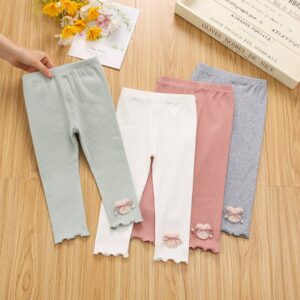 Toddlers Newborn Baby Fashion Girls Casual Basic Bowknot Elastic Pants Leggings