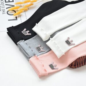 Children Kids Baby Fashion Girls Casual Basic Crown Leggings Pants