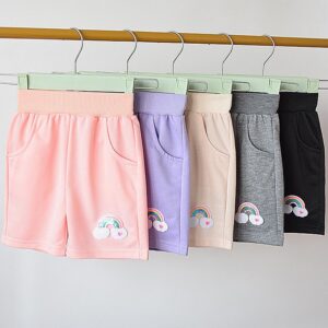 Children Kids Baby Fashion Girls Casual Basic Sports Rainbow Shorts