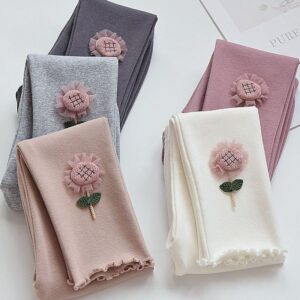 Children Kids Baby Fashion Girls Casual Basic Flower Leggings Pants