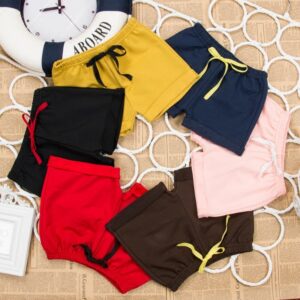 Children Kids Baby Fashion Boys Girls Casual Basic Solid Color Shorts