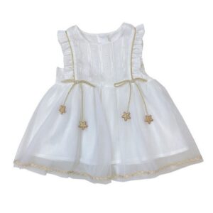 Children Kids Baby Fashion Girls Sleeveless Star Mesh Princess Mesh Dress