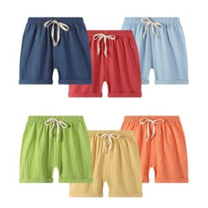 Children Kids Baby Fashion Girls Boys Casual Basics Plain Color Shorts