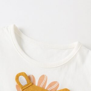 Children Kids Toddlers Fashion Girls Basic Casual Short Sleeve Cartoon Bunny Print T-Shirt