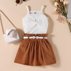 Children Kids Baby Fashion Girls Suspenders Bow Tops And Shorts Set