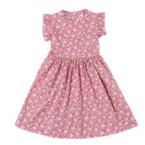 Children Kids Baby Fashion Girls Ruffle Sleeve Flower Print Dress