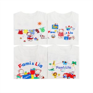 Children Kids Baby Fashion Girls Short Sleeve Cartoon Print T-Shirt