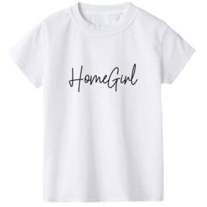 Children Kids Baby Fashion Girls Basic Casual Homegirl Print Short Sleeve T-Shirt