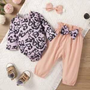 Toddlers Newborn Baby Fashion Girls Long Sleeve Butterfly Print Top And Pants Set
