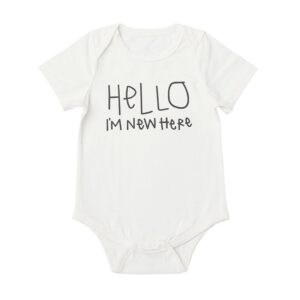 Kids Simple Letter Pattern Romper