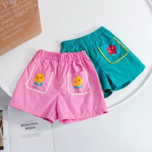 Children Kids Toddlers Girls Cartoon Heart Casual Shorts