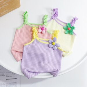 Children Kids Toddlers Girls Floral Stripe Sleeveless Camisole Vest