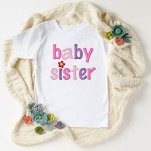 Children Kids Toddlers Girls Short Sleeves Sister Print T-Shirt