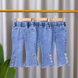 Toddlers Newborn Baby Girls Casual Denim Jeans Pants