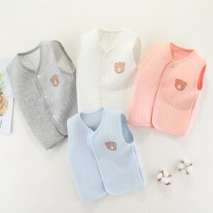 Kids Baby Girl Boy Fashion Autumn And Winter Thickened Warm Vest