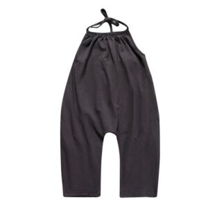 Fashion Girl Solid Color Lace-up Sleeveless Jumpsuit