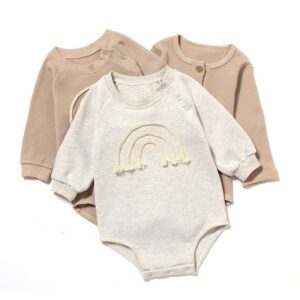 Kids Baby Long Sleeve Waffle Romper