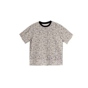 Kids Girls Sweet Floral All Over Print Round Neck Short-sleeved Loose T-Shirt