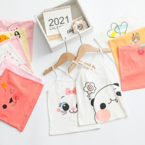 Kids Girls Cute Cartoon Pattern Sleeveless Camisole Basic Vest