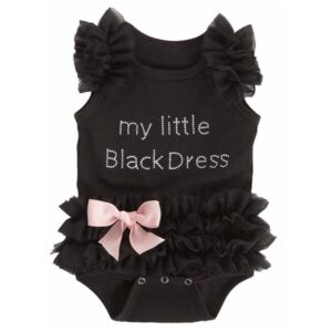 Baby Girls Cute Round Neck Sleeveless Letter Pattern Mesh Bow Decor Romper