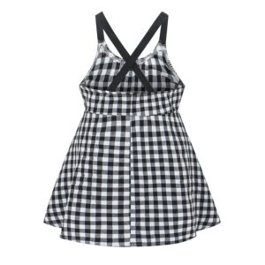 Girls Basic Simple Plaid Slip Dress