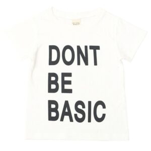Boy Girl Letter Print Short Sleeves T-Shirt