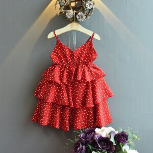 Girls Sweet Little Heart Layered Slip Dress