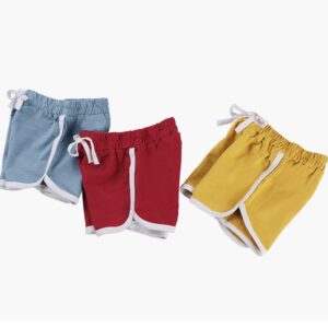 Kids Simple Solid Color Shorts